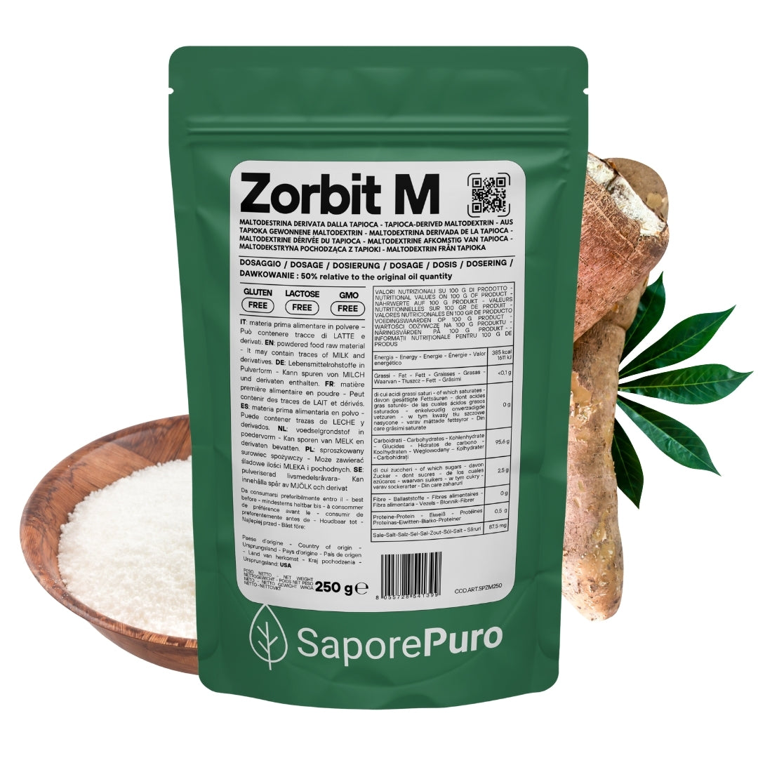 Zorbit M - Amido modificato da Tapioca - Maltodestrina Derivata dalla Tapioca - SaporePuro